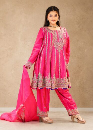 HOT PINK ANARKALI SET
