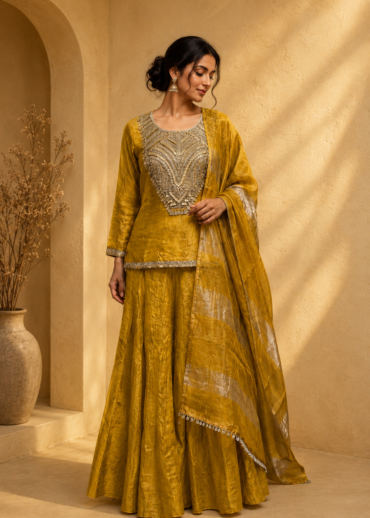 Sunehri Aura Skirt Set