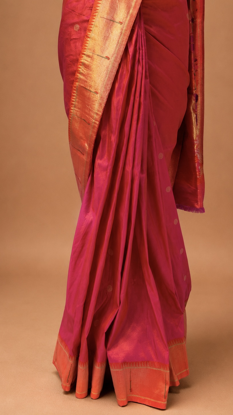 Muniya Paithani Silk Saree