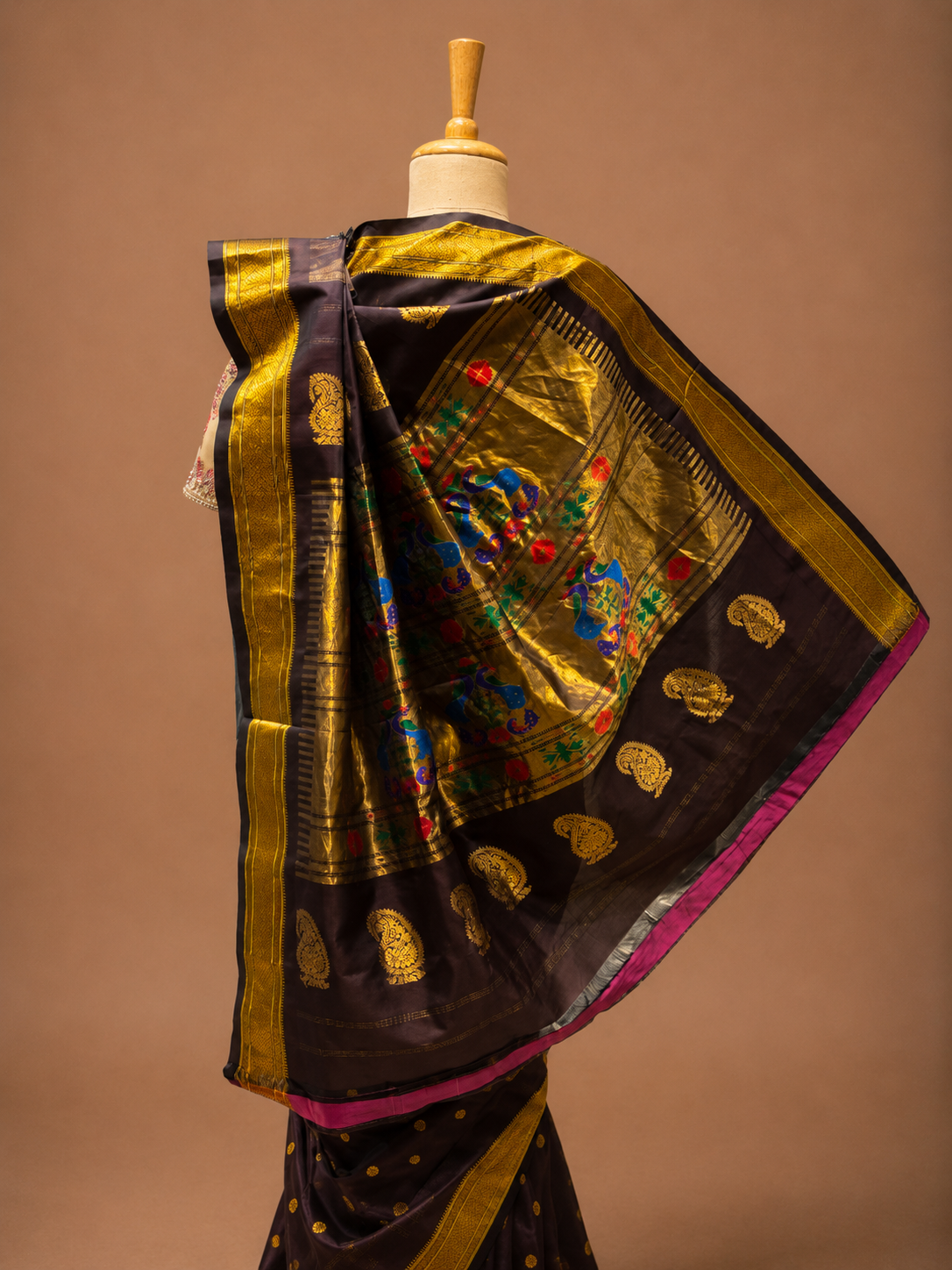Midnight Royale Paithani Saree