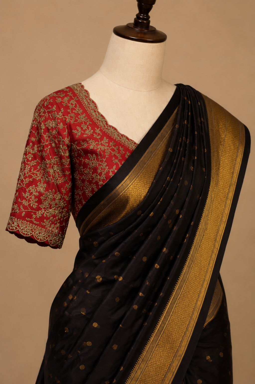 Coffee Brown Traditional Paithani Silk Saree