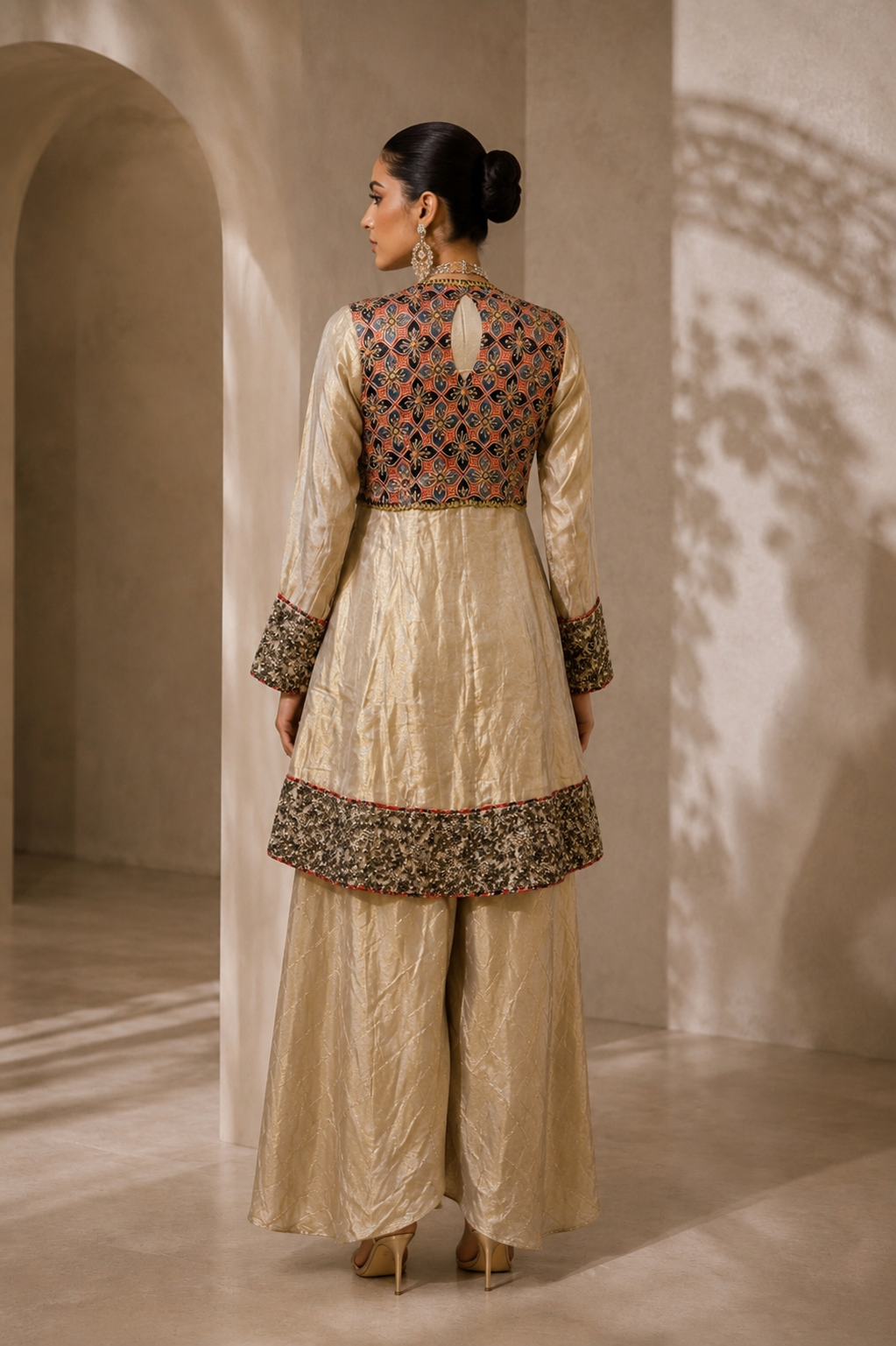 Celestial Ivory Embroidered Jacket Set