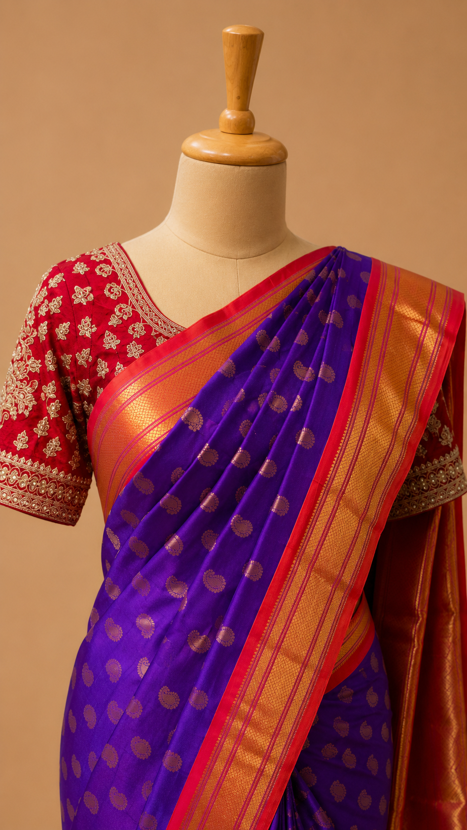 Royal Amethyst Paithani Silk Saree