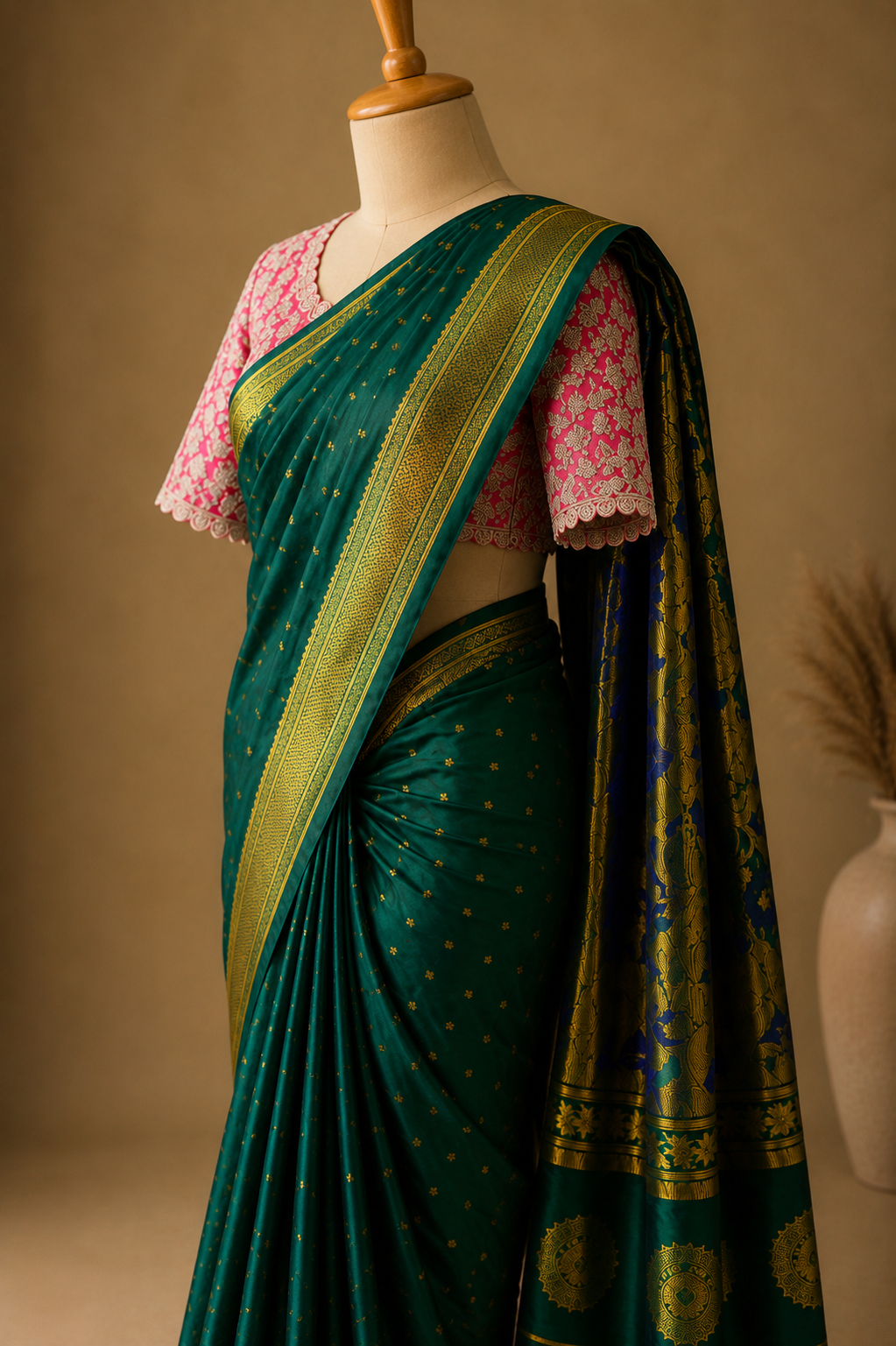 Green Heritage Paithani Silk Saree