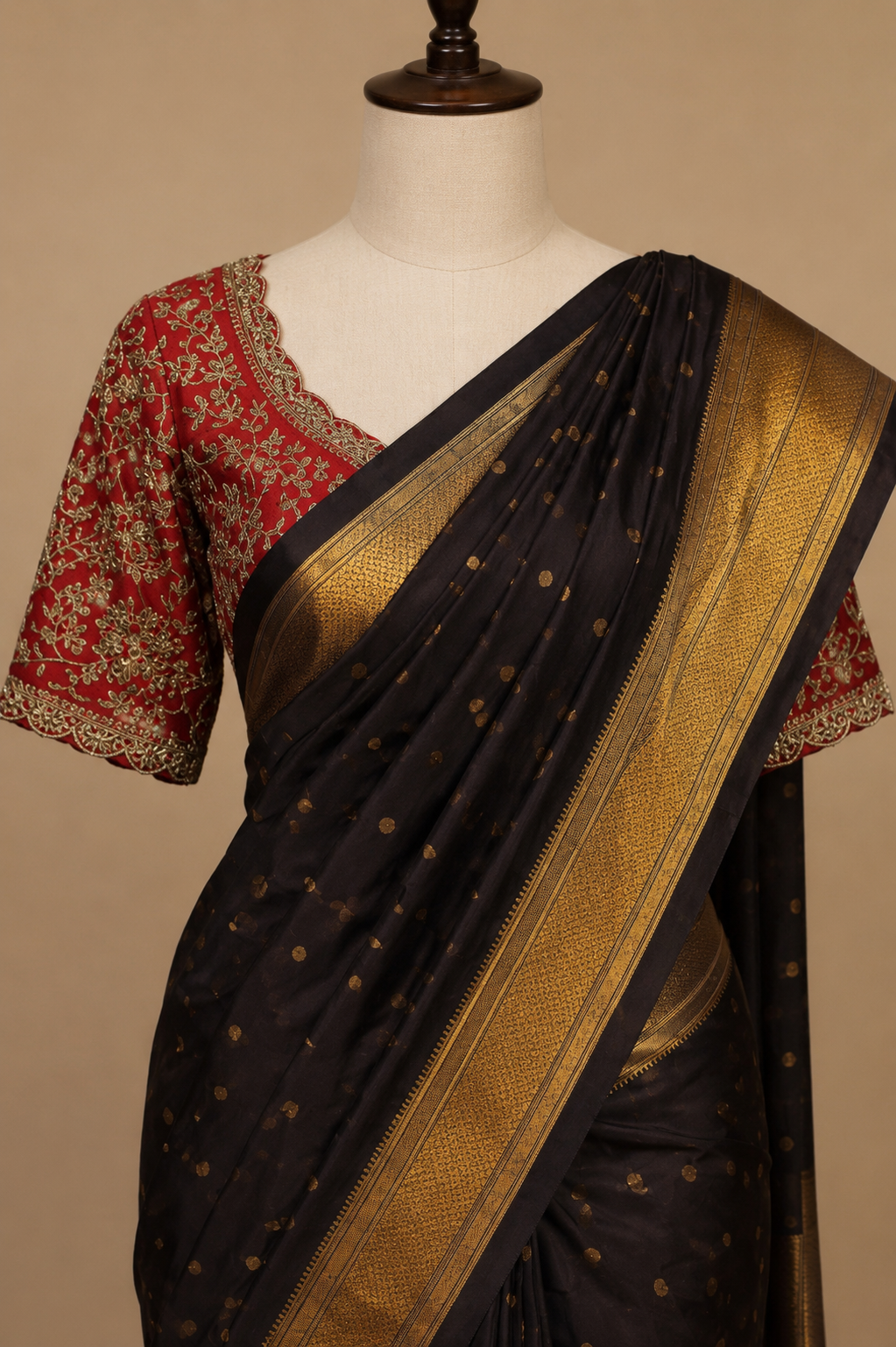 Coffee Brown Traditional Paithani Silk Saree