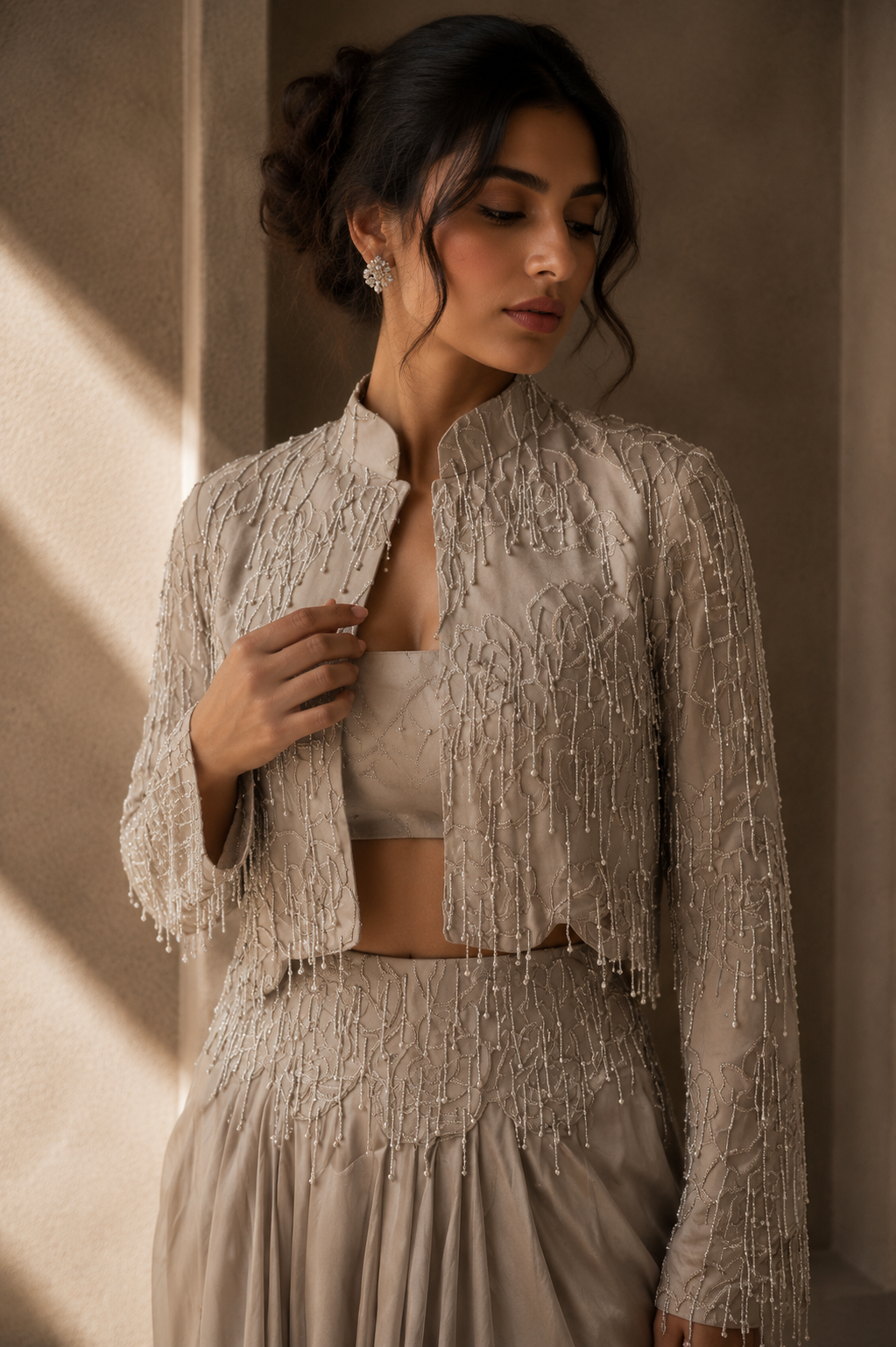 Moonstone Cascade Drape Co-ord Set