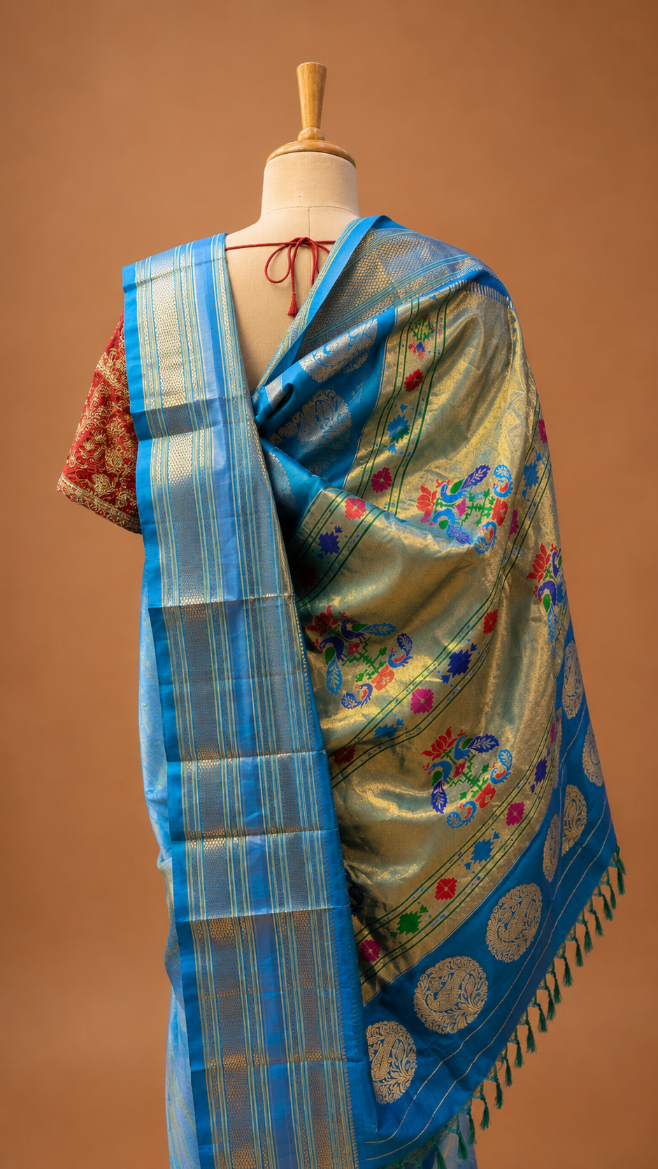 Sky Blue Paithani Silk Saree