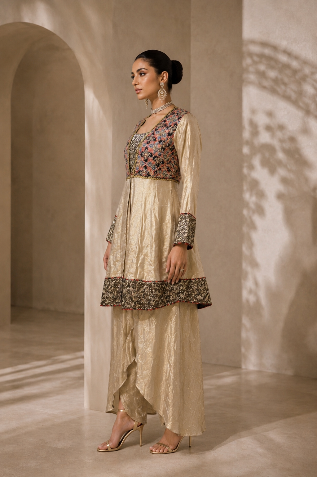 Celestial Ivory Embroidered Jacket Set