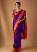 Royal Purple Paithani Silk Saree