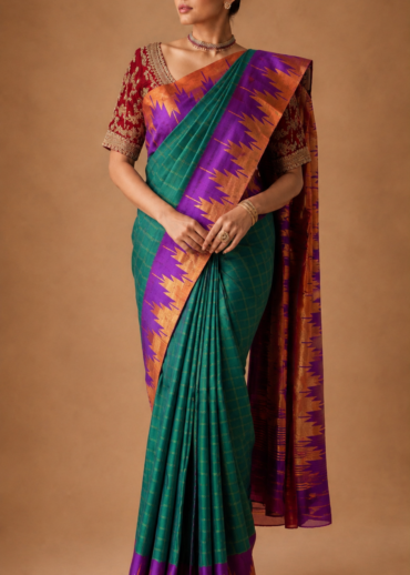 Royal Morpankh Temple Paithani Silk Saree