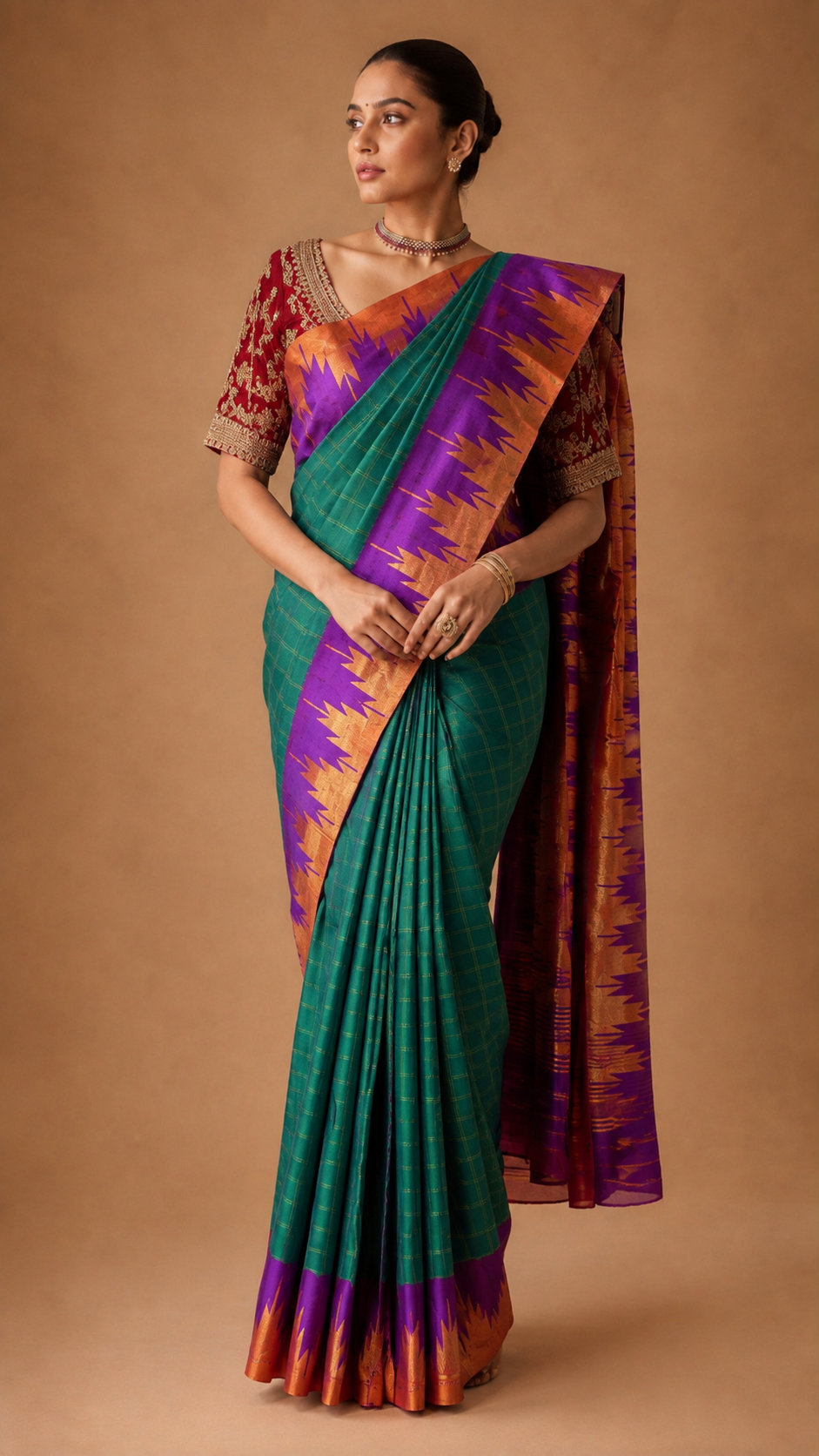 Royal Morpankh Temple Paithani Silk Saree