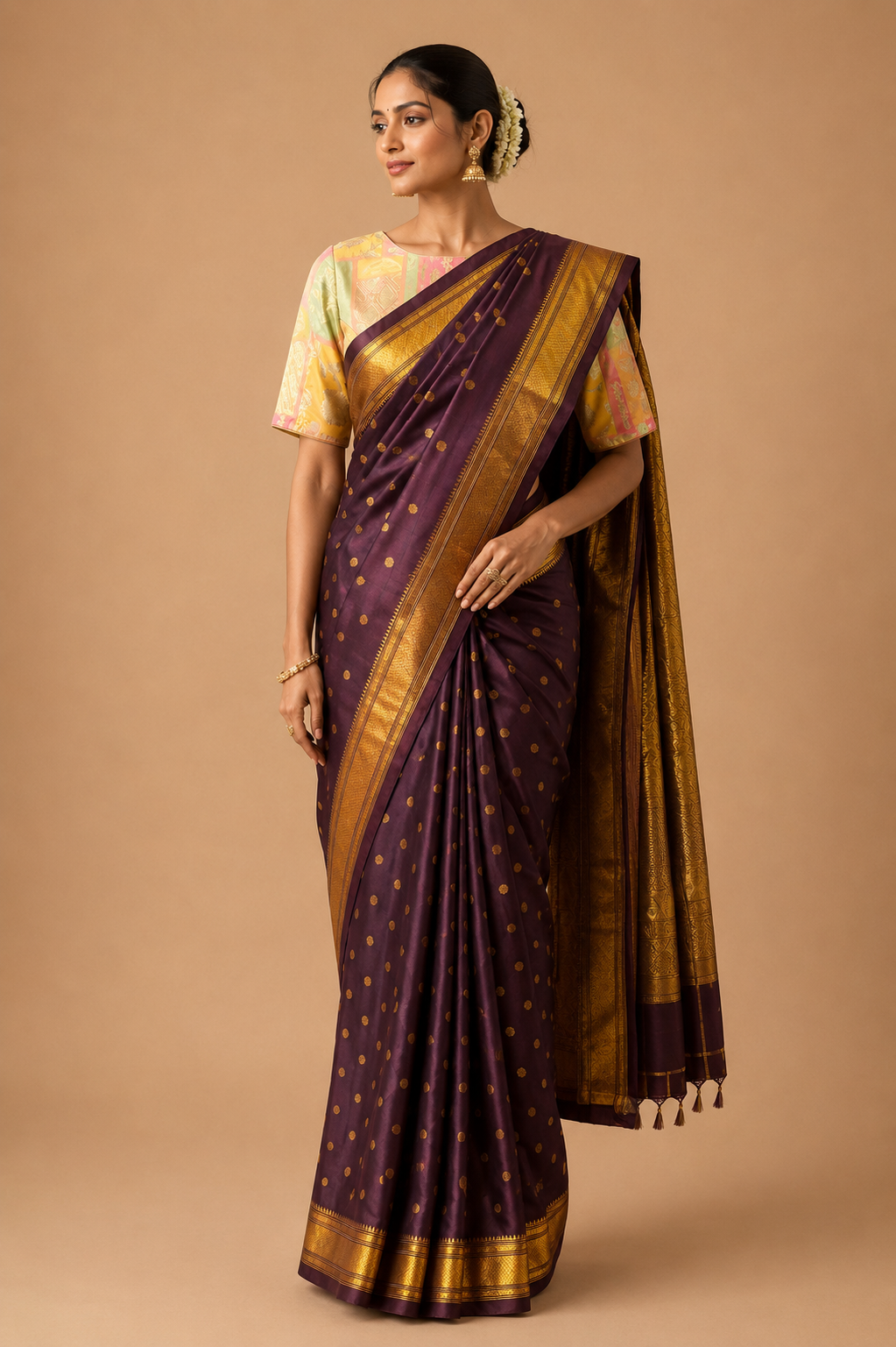 Regal Plum Paithani Silk Saree