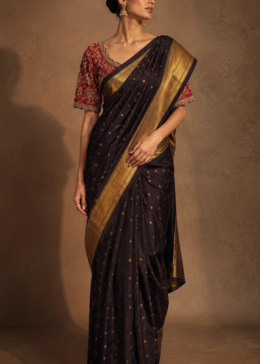 Coffee Brown Traditional Paithani Silk Saree
