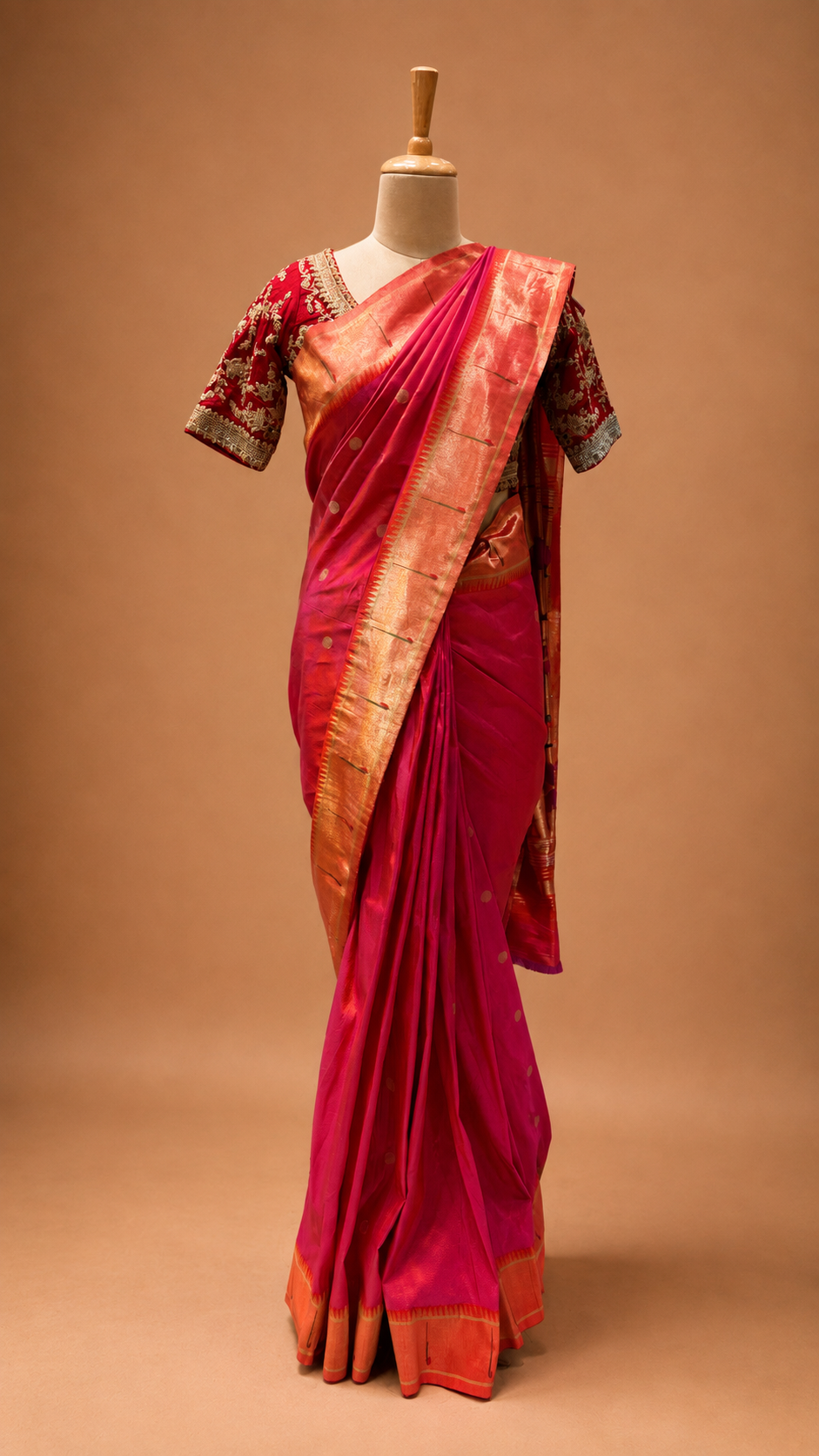 Muniya Paithani Silk Saree
