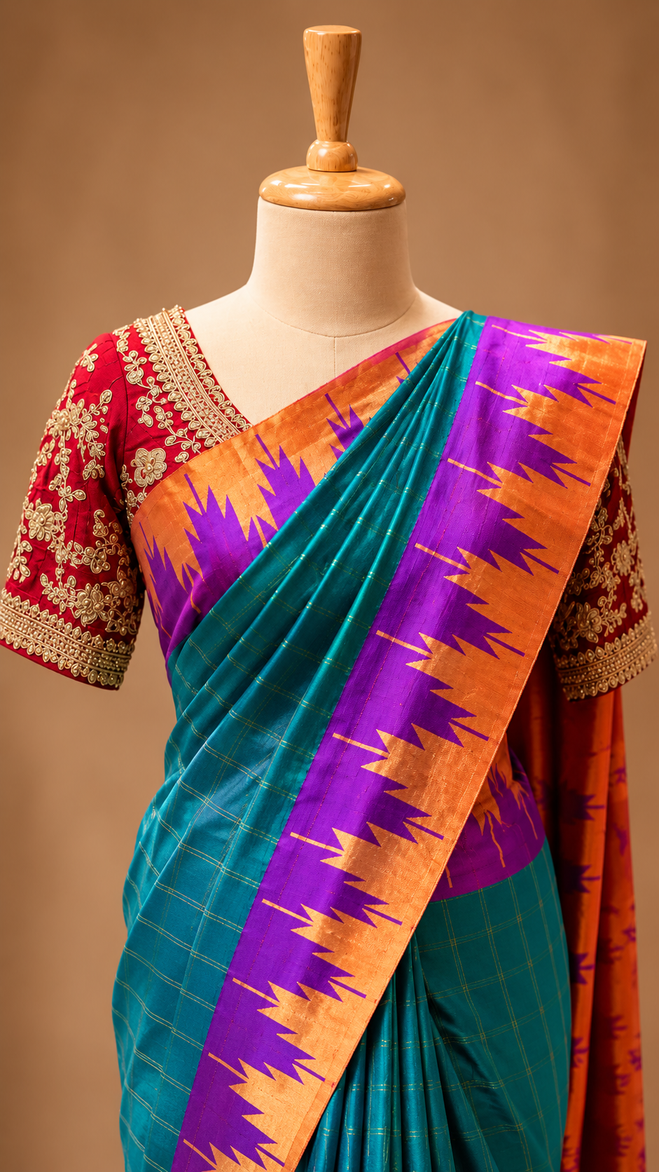 Royal Morpankh Temple Paithani Silk Saree