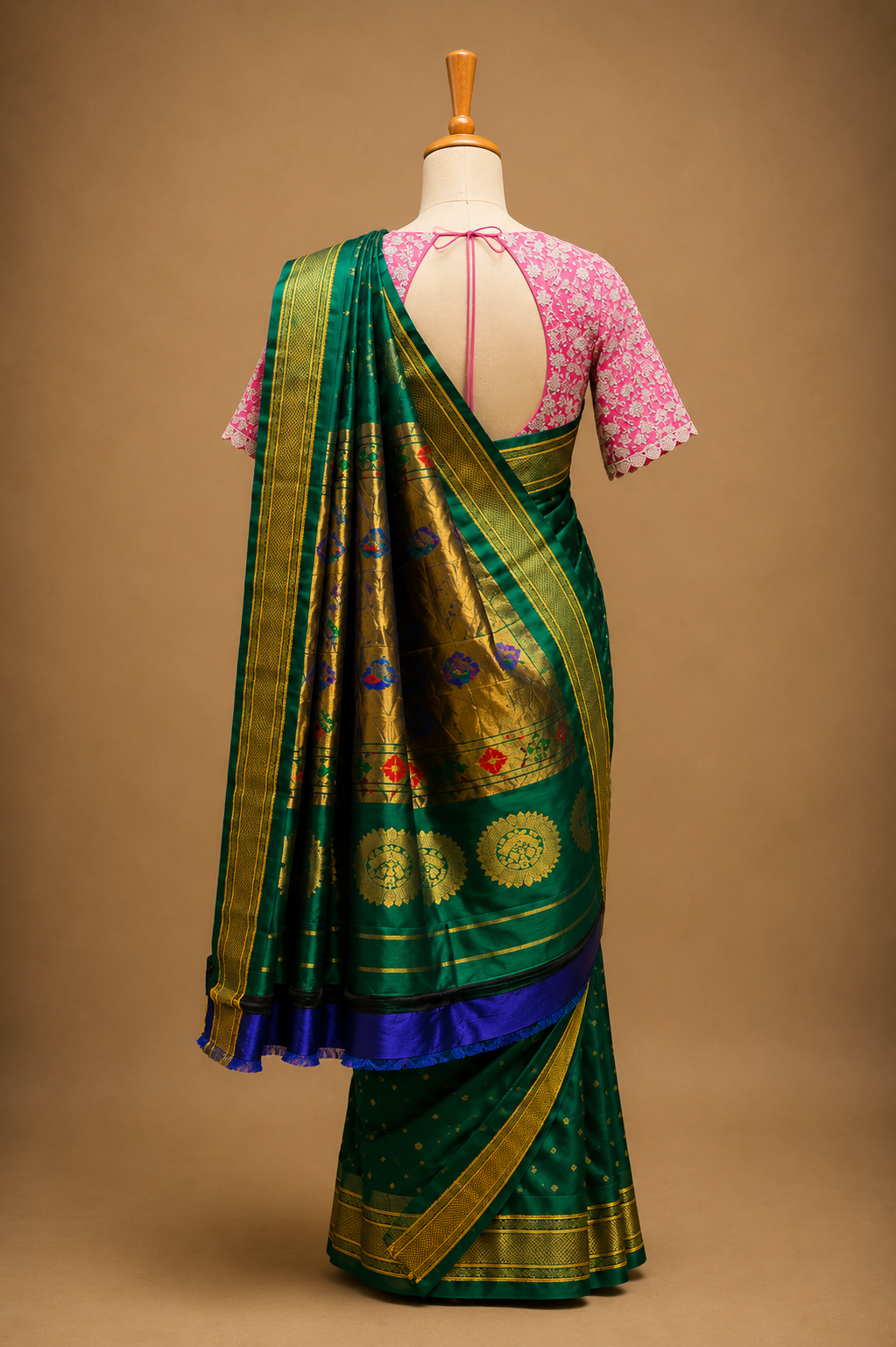 Green Heritage Paithani Silk Saree