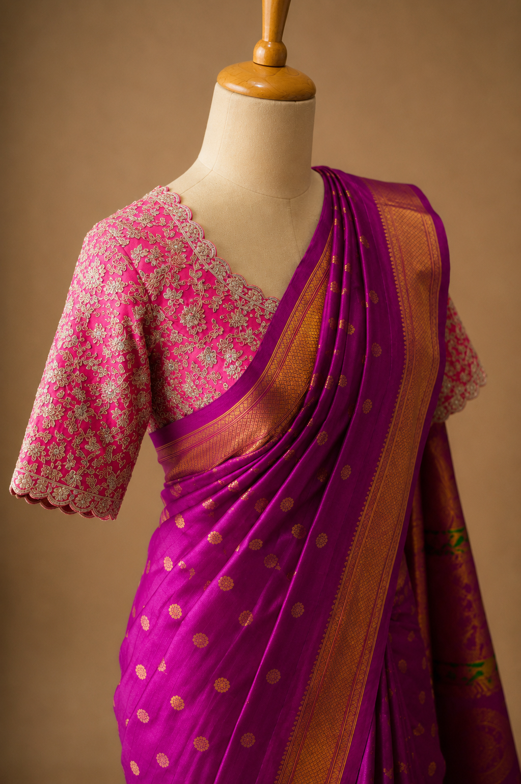 Royal Magenta Paithani Silk Saree