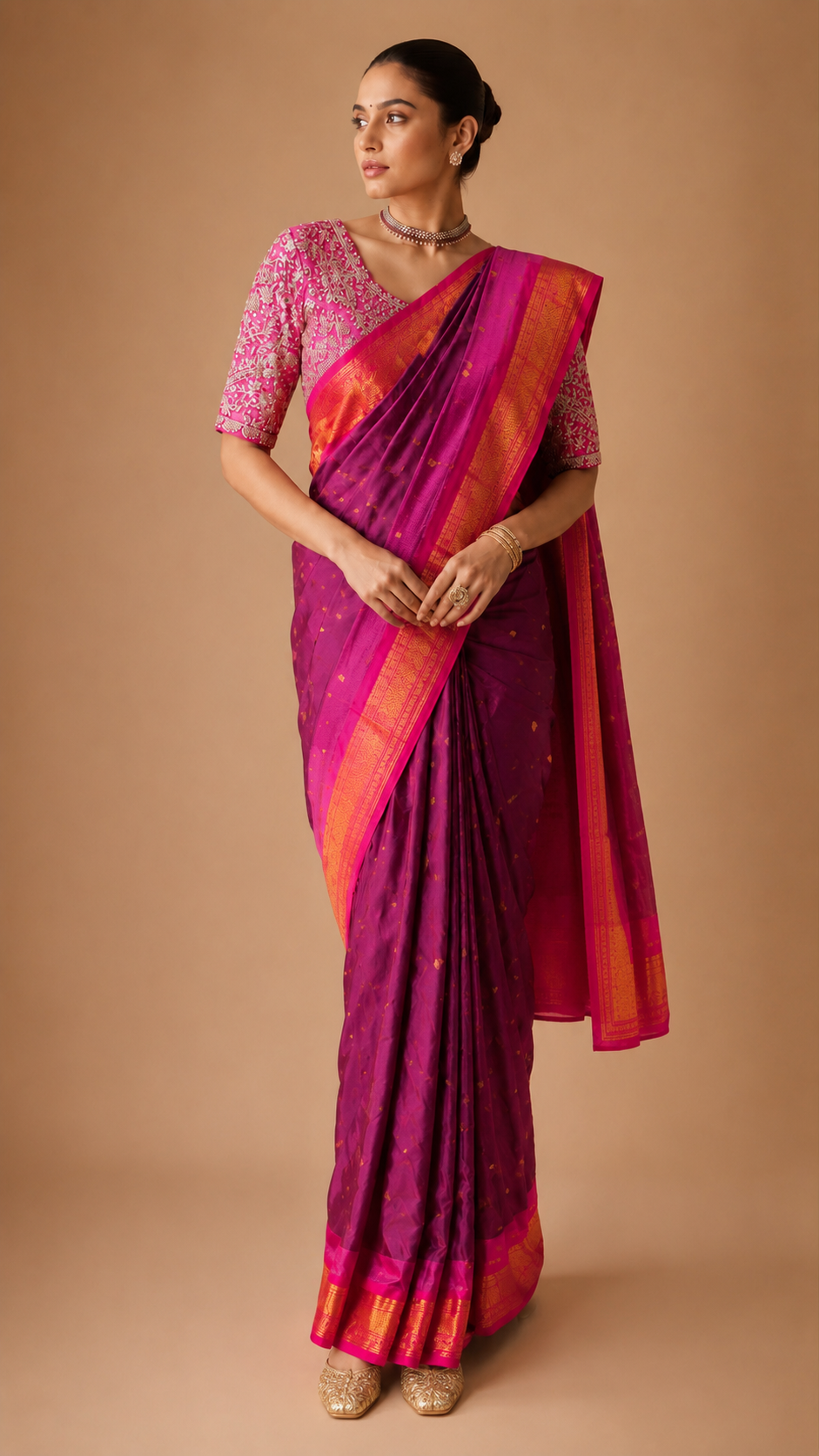 Royal Magenta Paithani Silk Saree