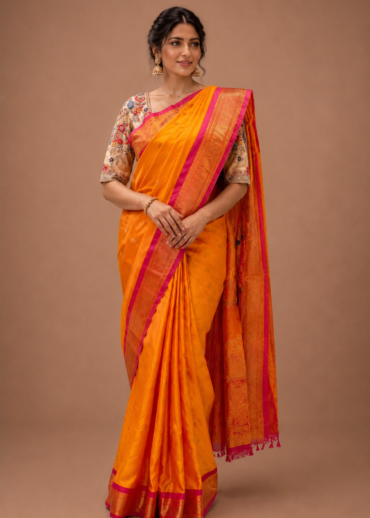 Sunshine Paithani Silk Saree