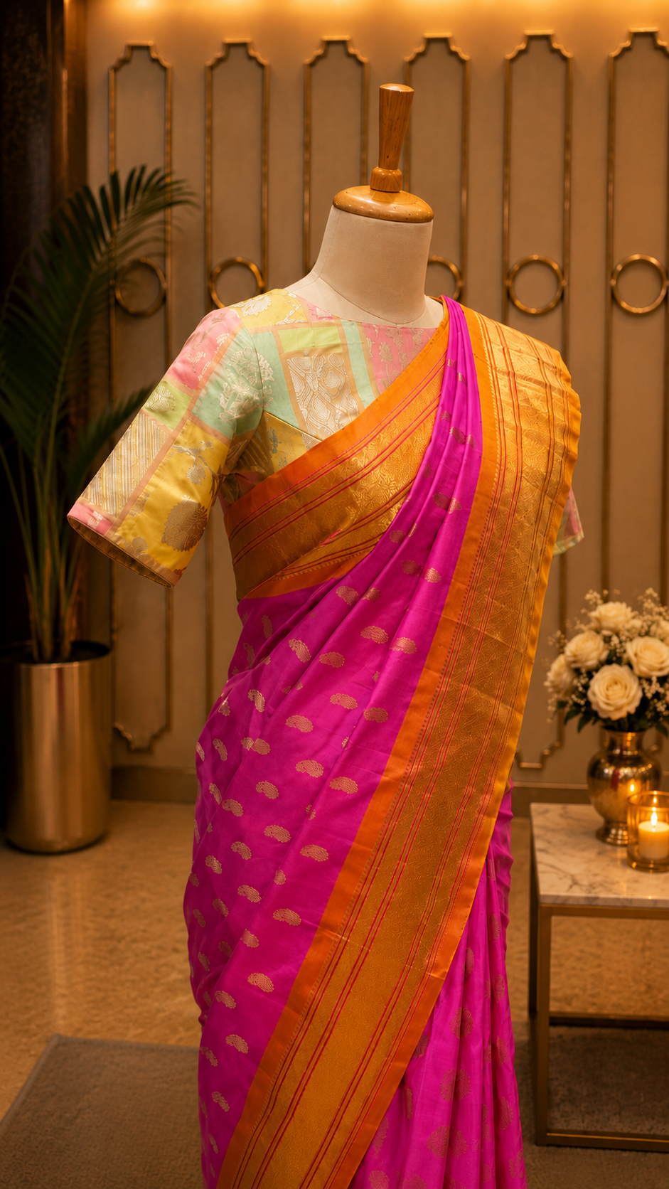 Rani Pink Kalanjali Paithani Silk Saree