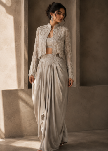 Moonstone Cascade Drape Co-ord Set