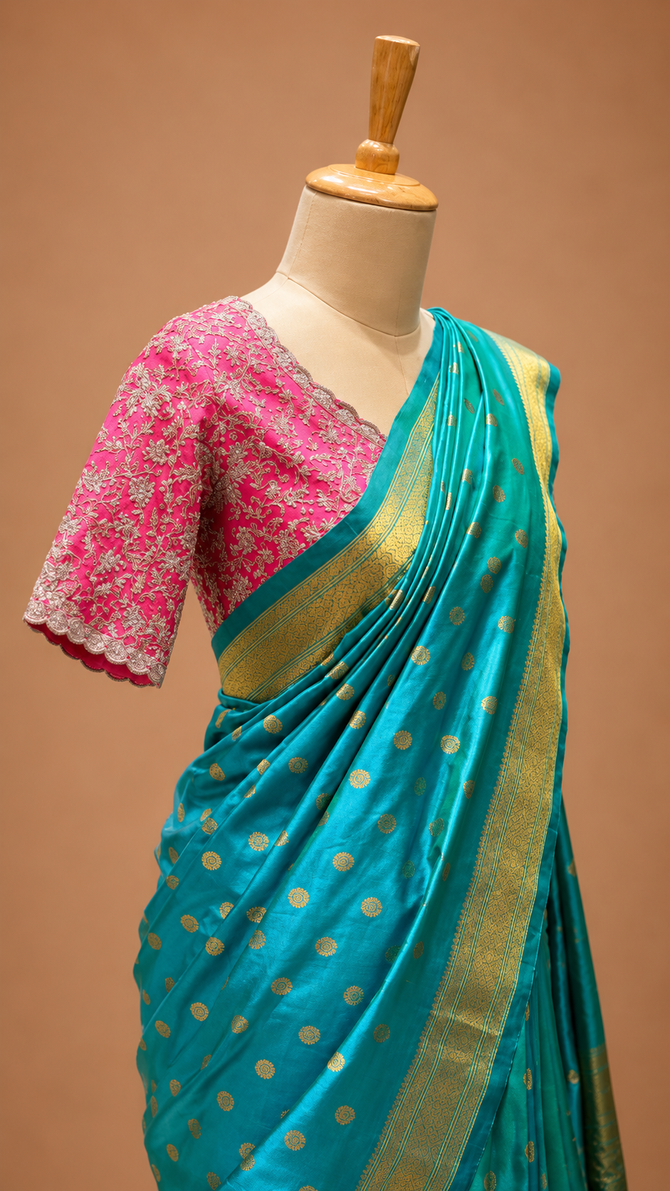 Turquoise Blue Paithani Silk Saree
