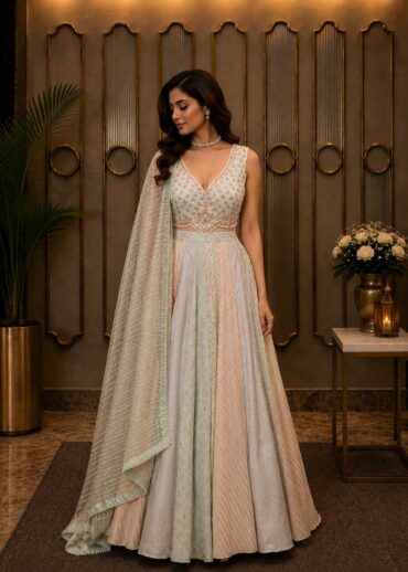 Pastel Symphony Panelled Lehenga Set