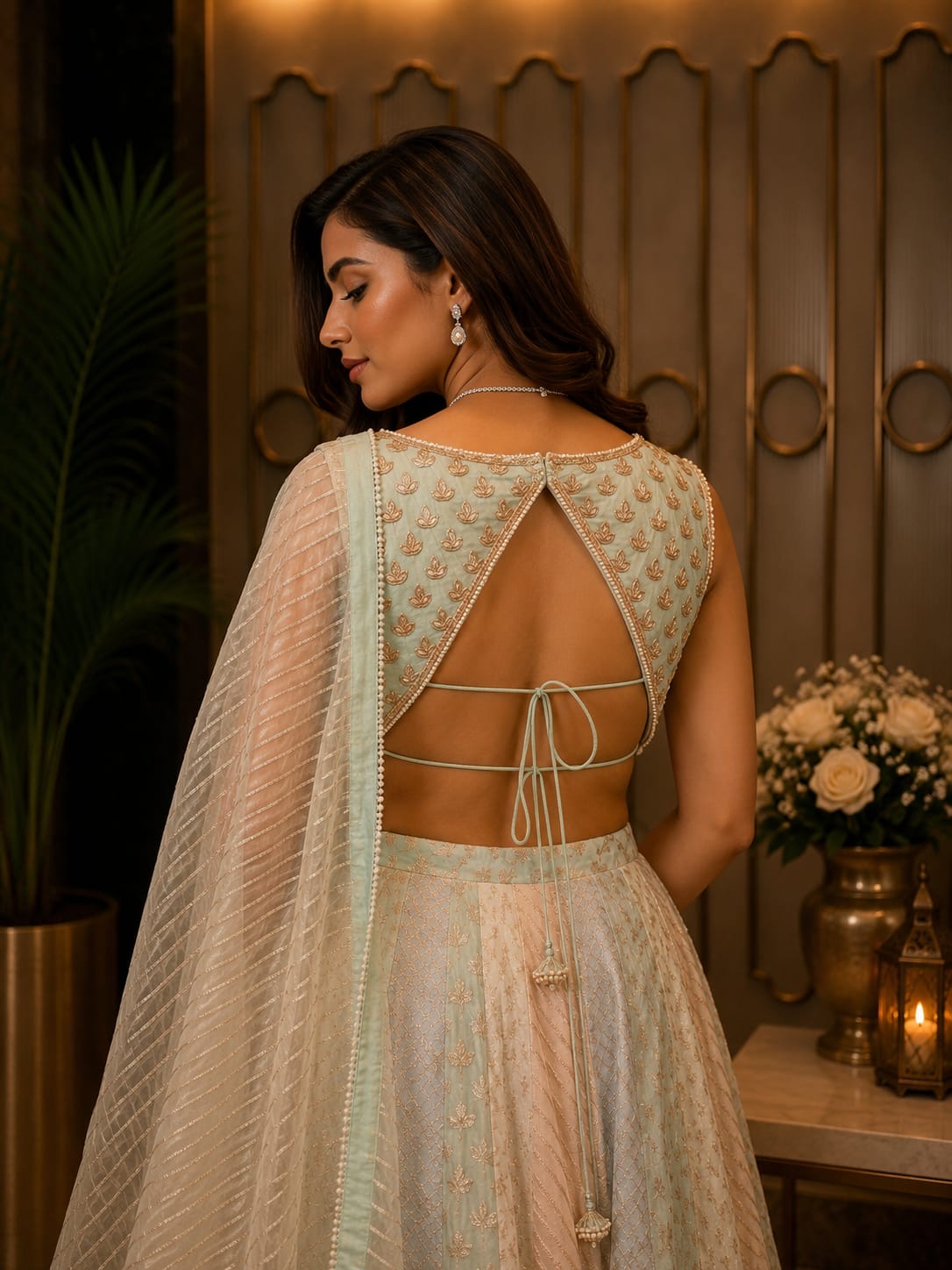 Pastel Symphony Panelled Lehenga Set